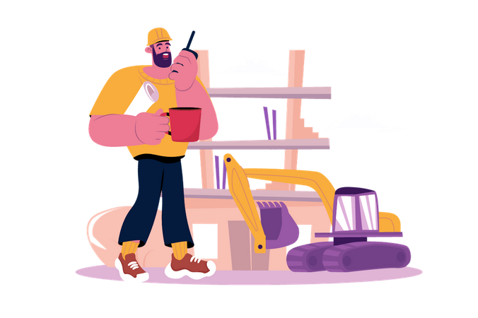 Construction worker  Illustration