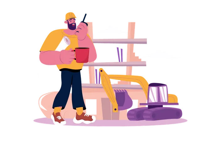 Construction worker  Illustration