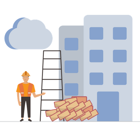 Construction Worker  Illustration