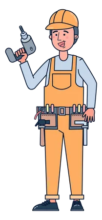 Construction worker  Illustration