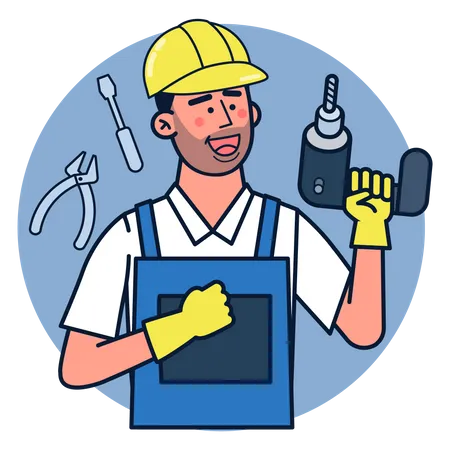 Construction worker  Illustration