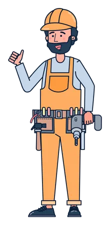 Construction worker  Illustration