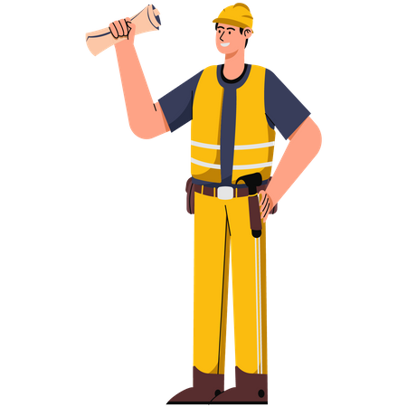 Construction Worker  Illustration