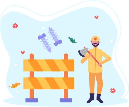 Construction worker  Illustration