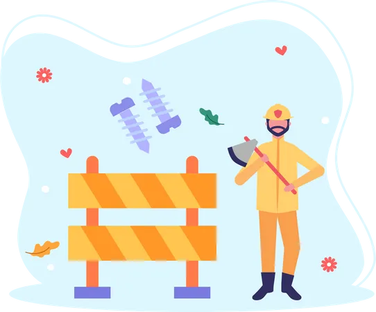 Construction worker  Illustration