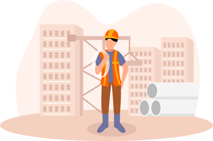 Construction worker  Illustration