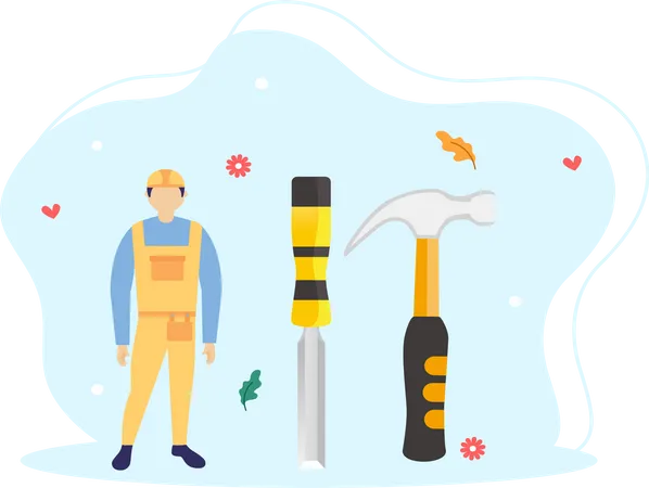 Construction worker  Illustration