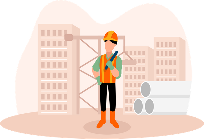 Construction worker  Illustration