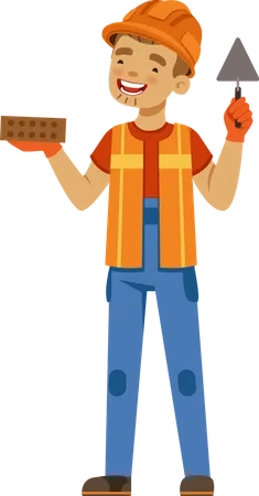 Male Female Workers Uniform Engineers Builders Work Character Illustration