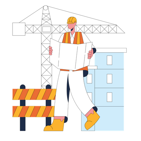 Constructions Worker  Illustration