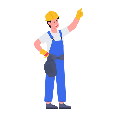 Constructor masculino  Ilustración