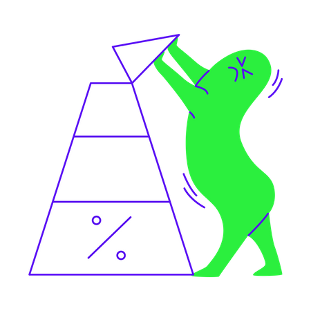 Construindo um gráfico de pirâmide  Ilustração