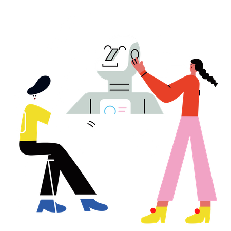 Construir robôs  Ilustração
