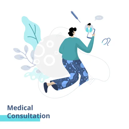 Consulta médica  Ilustración