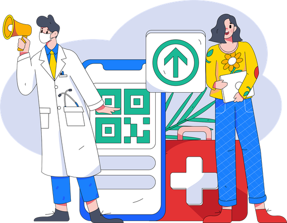 Consulta médica on-line  Illustration