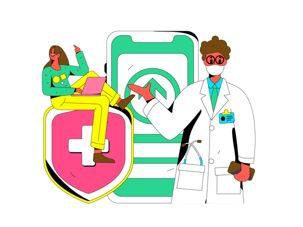 Consulta médica on-line  Illustration