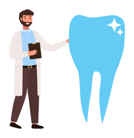 Consulta médica sobre odontologia  Ilustração
