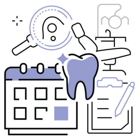 Consulta ao dentista  Ilustração