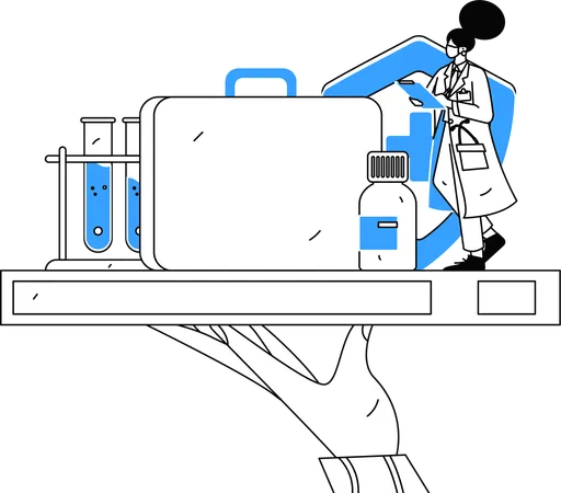 Consultation médicale en ligne assurée par des stagiaires  Illustration