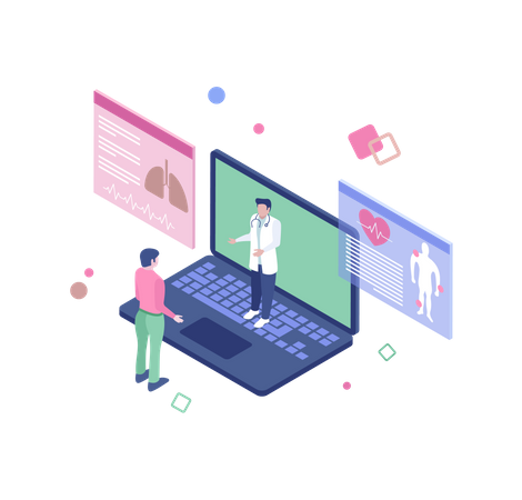 Consultation en ligne  Illustration