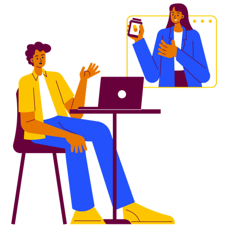 Consultation en ligne  Illustration