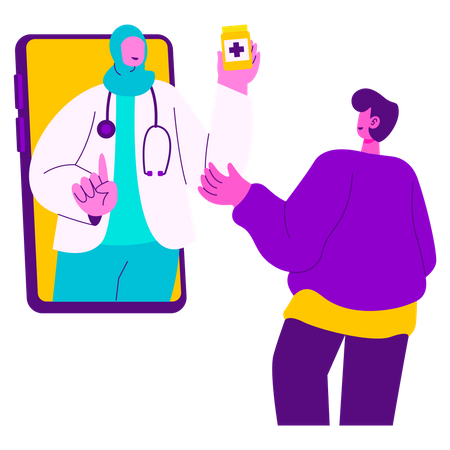 Consultation en ligne  Illustration