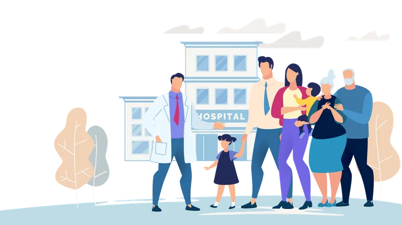 Consultation du médecin de famille  Illustration