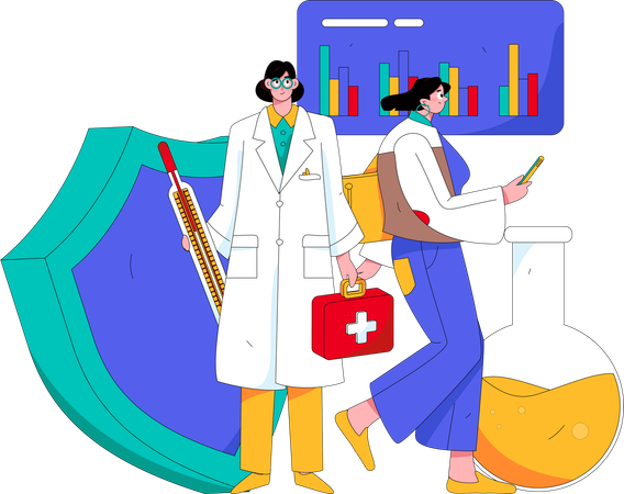 Consultation médicale virtuelle  Illustration