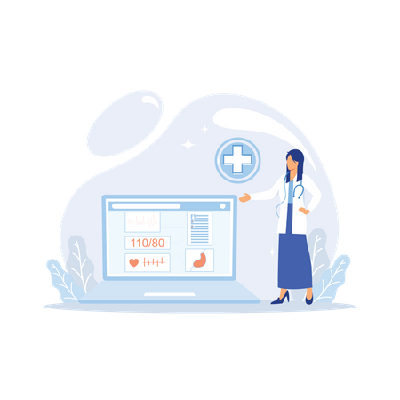 Consultation médicale en ligne  Illustration