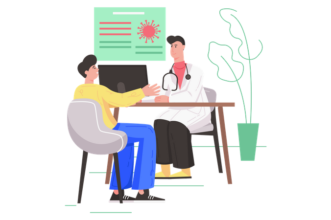 Consultation médicale Illustration