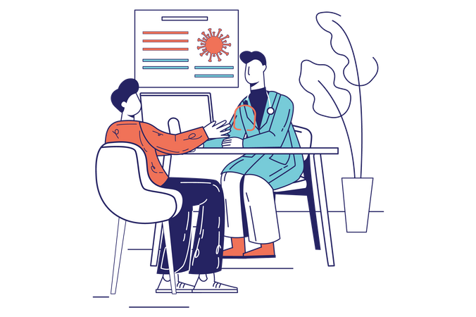 Consultation médicale Illustration