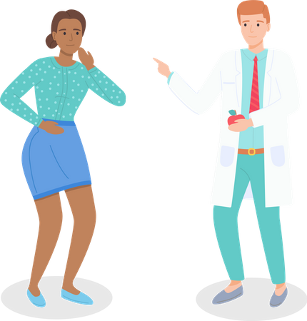 Consultation with doctor  Illustration