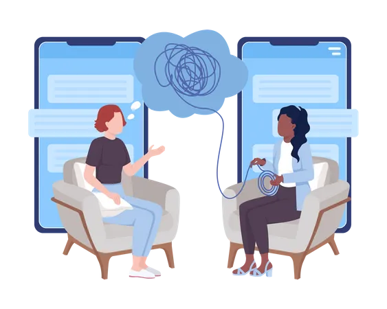 Consultation with psychologist  Illustration