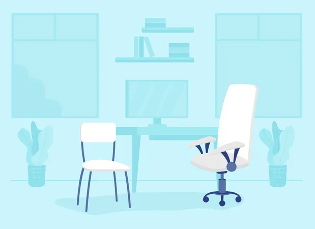 Consulting room in health facility Illustration
