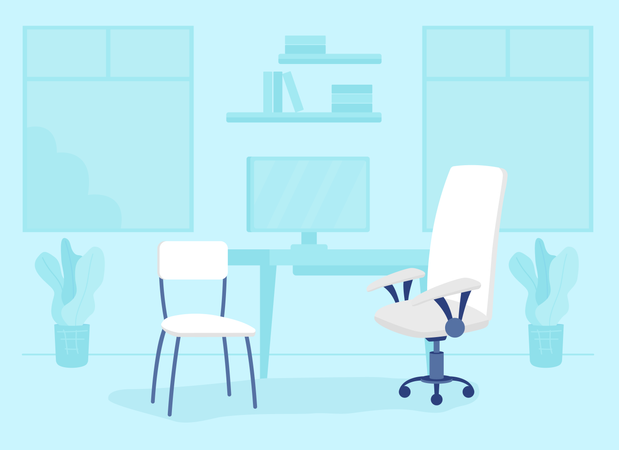 Consulting room in health facility  Illustration