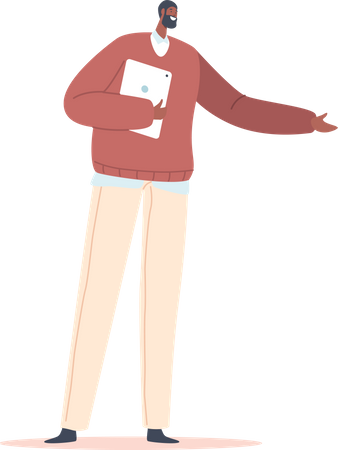 Consultor de oficina masculino  Ilustración