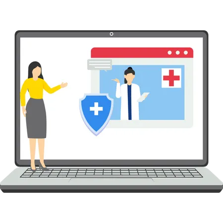 Consultoria médica on-line em saúde  Ilustração