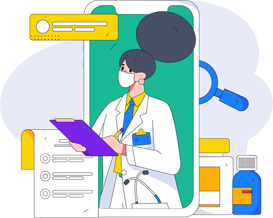 Consultoria médica on-line  Ilustração