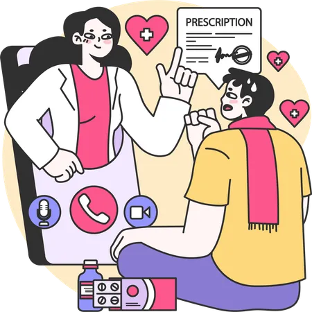 Consultoria médica on-line  Ilustração