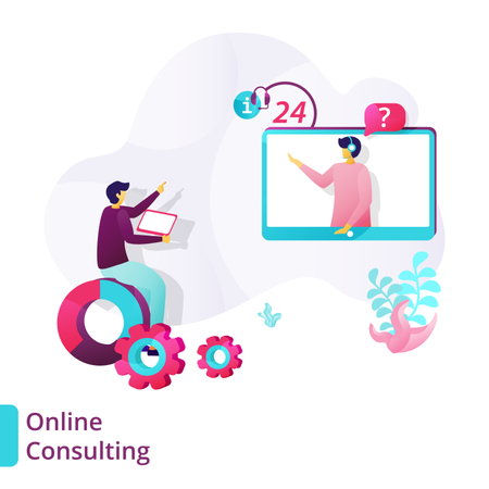 Consultoria on-line  Ilustração