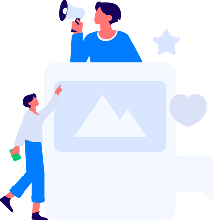 Consumer giving online Feedback  Illustration