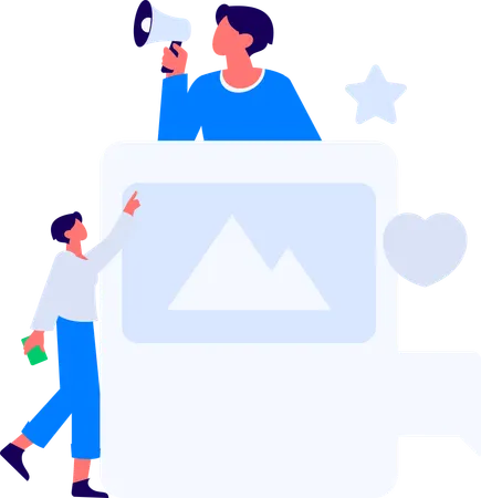 Consumer giving online Feedback  Illustration