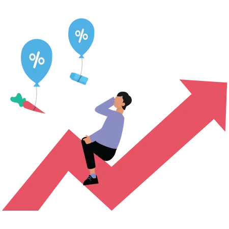 Consumer goods float with air balloons  Illustration