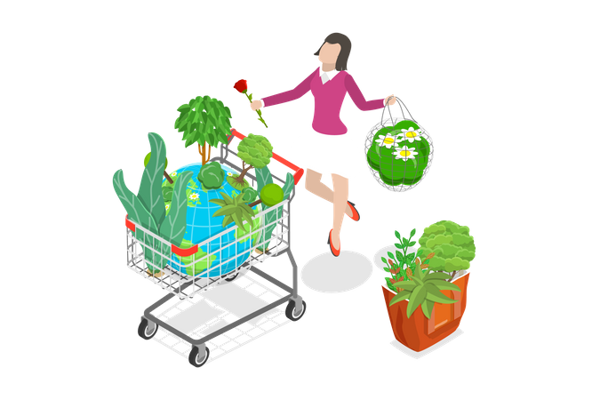 Consumidor ecologico  Ilustración