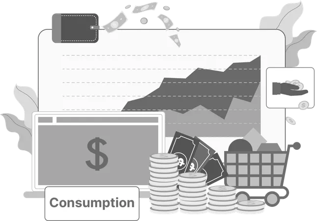 Consumption Chart  Illustration