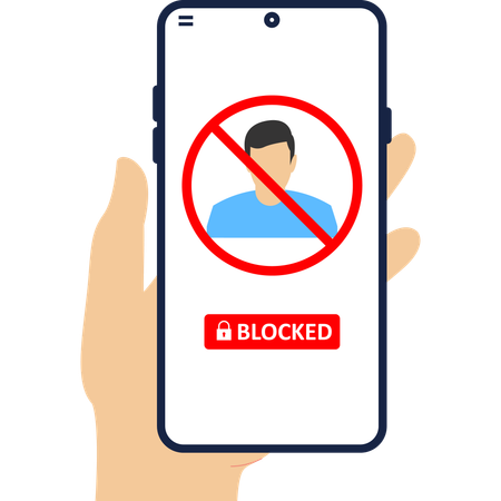 Conta online bloqueada por funcionário  Ilustração