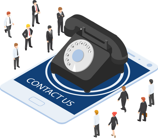 Contact us customer support  Illustration
