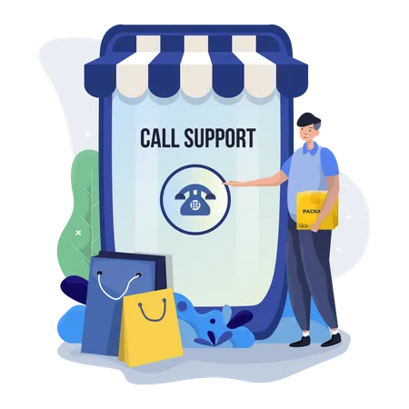 Contact us support page Illustration