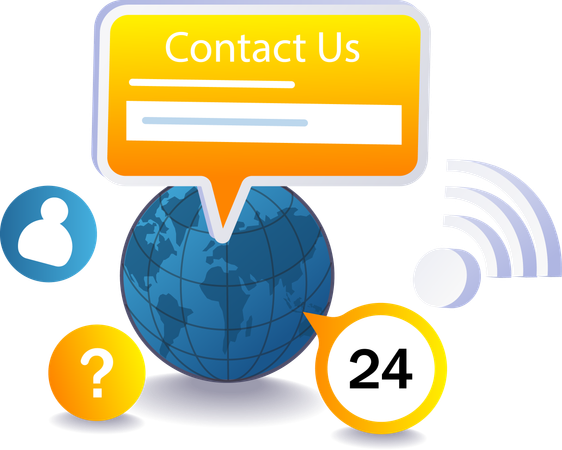 Contacter le service client du compte Internet  Illustration
