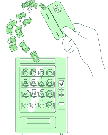 Contactless micropayment Illustration